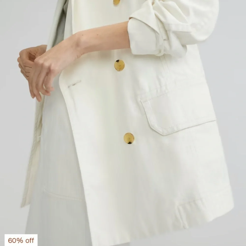 - New  (w/o tag) - The Organic Cotton Herringbone Jacket - Picture 6 of 6